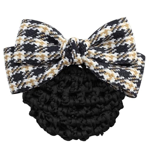 Damen Haarnetz mit Schleife Damen Haarnetz Schleife Haarspange Haarspange Accessoire für Duttnetz(Colour 1,Style 1) von LVUNZJCA