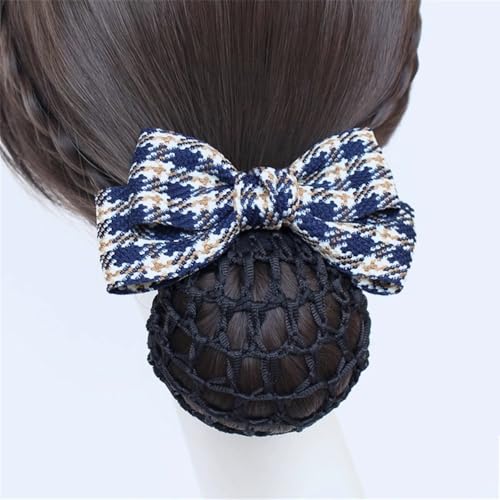 Damen Haarnetz mit Schleife Damen Haarnetz Schleife Haarspange Haarspange Accessoire für Duttnetz(Colour 2,Style 1) von LVUNZJCA