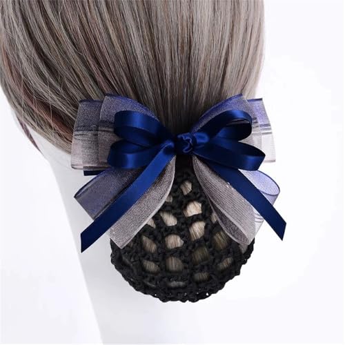 Damen Haarnetz mit Schleife Damen Haarnetz for Krankenschwestern für Duttnetz(Black,Style 2) von LVUNZJCA
