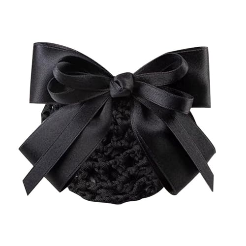 Damen Haarnetz mit Schleife Damen Haarspange mit Schleife Accessoire für Duttnetz(Colour 1) von LVUNZJCA