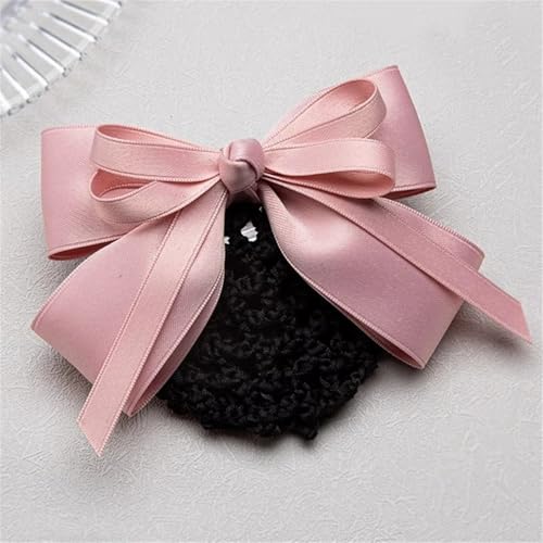 Damen Haarnetz mit Schleife Damen Haarspange mit Schleife Accessoire für Duttnetz(Colour 3) von LVUNZJCA