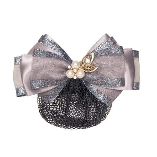 Damen Haarnetz mit Schleife Damen Schleife Elegante Clips Platte Haarnetz für Duttnetz(Colour 1,Style 1) von LVUNZJCA