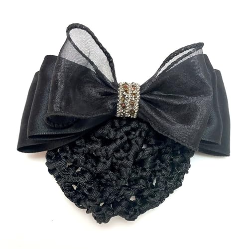 Damen Haarnetz mit Schleife Krankenschwester Flugbegleiterin Schleifennetz für Duttnetz(Colour 2,Style 2) von LVUNZJCA