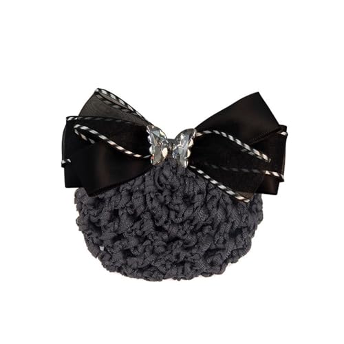 Damen Haarnetz mit Schleife Krankenschwestern Haarnetz Schleife Mesh Haarschmuck für Duttnetz(Style 1,10cm) von LVUNZJCA