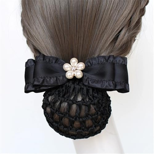 Haarnetz für Damen, Schleife, Haarspange, Krawattennetz, Zubehör für Duttnetz (Farbe 1) von LVUNZJCA