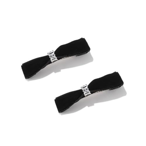Haarspangen Damen Haarspange mit Schleife und seitlicher Spange, Kopfschmuck, seitliche Haarspangen für Frauen und Mädchen(Black) von LVUNZJCA