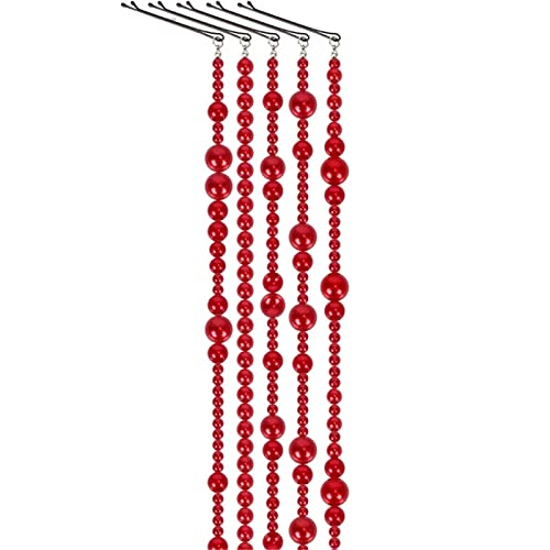 Kopfkette Haarkette Schmuck Accessoires for Frauen Rote simulierte Perlenhaarbänder für das Tägliche Haar von LVUNZJCA