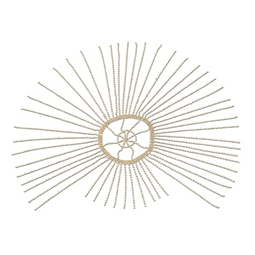 Kopfkette Hochzeit Stirn Anhänger Kopfkette for Frauen Headchain Schmuck für das Tägliche Haar(Gold) von LVUNZJCA