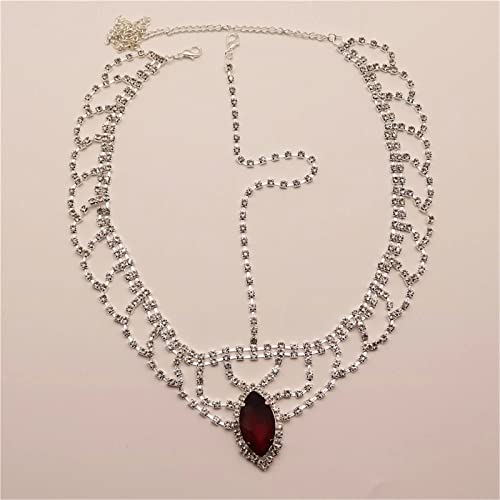 Kopfkette Strass Braut Wassertropfen Stirn Kopf Kette Stirnbänder Haarschmuck für das Tägliche Haar(Silver) von LVUNZJCA