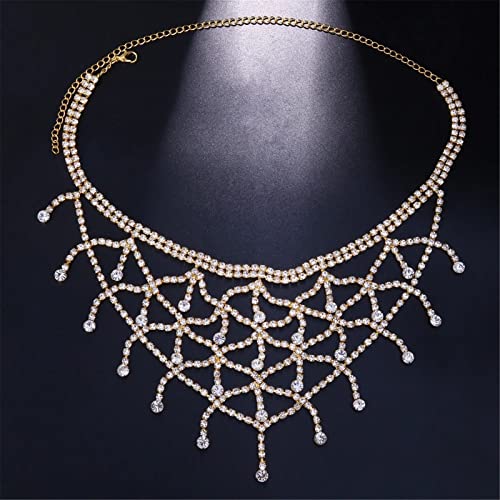 Kopfkette Strass Fransen Kopf Kette Stirn Stirnband Frauen Braut Haarschmuck für das Tägliche Haar(Gold) von LVUNZJCA