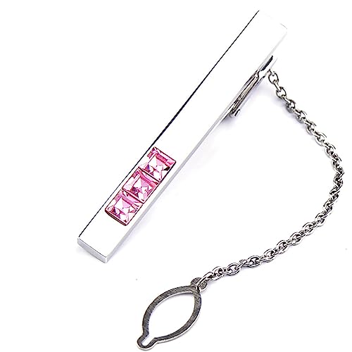 Krawattenklammern Krawattenklammer aus Metall mit Verbindungsstangen aus Zirkonia Geschäftsclips von LVUNZJCA