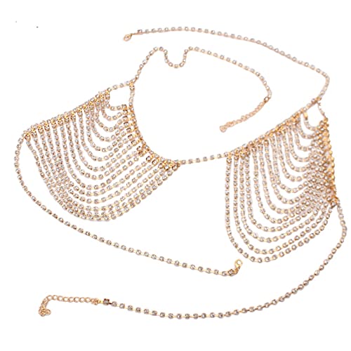 LVUNZJCA Damen Körperkette BH-Ketten-Klauen-Ketten-Bikini mit voller Diamant-Körperkette für Sommerstrand von LVUNZJCA