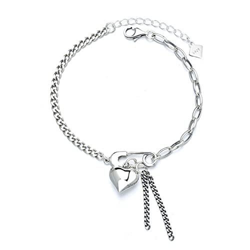 LVUNZJCA Damenarmband Einfaches Persönlichkeits-Retro-Wild-Armband aus 925er Sterlingsilber für Geburtstag, Hochzeit von LVUNZJCA