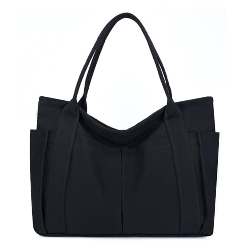 LVUNZJCA Damenhandtasche Damen Canvas Hand-Schulter-Strand-Stofftasche für Arbeit, Reisen(Color 4) von LVUNZJCA