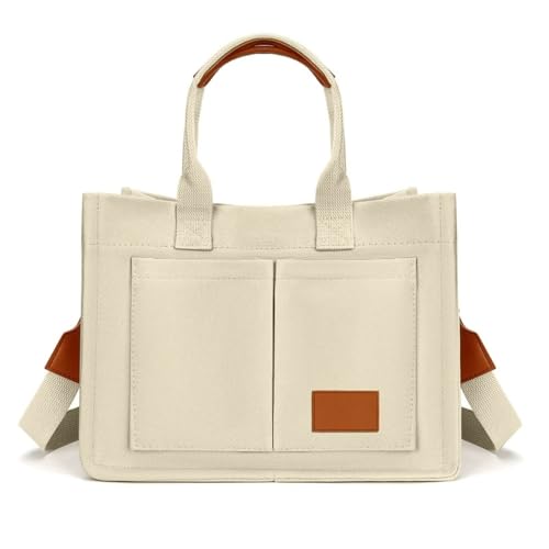 LVUNZJCA Damenhandtasche Damen Retro Crossbody Canvas Schultertasche Lässig für Arbeit, Reisen(Color 2) von LVUNZJCA