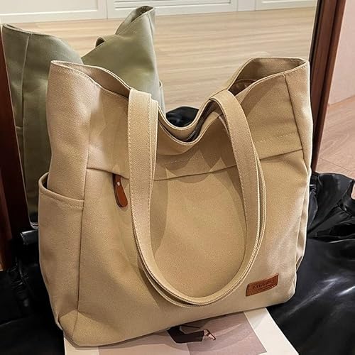 LVUNZJCA Damenhandtasche Vielseitige Schultertasche aus Stoff-Canvas for Damen für Arbeit, Reisen(Color 2) von LVUNZJCA