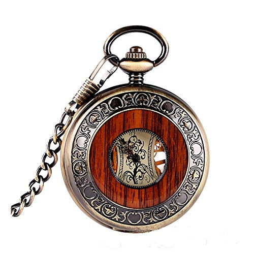 LVUNZJCA Herren-Taschenuhr Elegante Klassische Retro römische Manuelle mechanische Taschen-Uhr-Männer und Frauen Retro Wand-Uhr für Geburtstag von LVUNZJCA