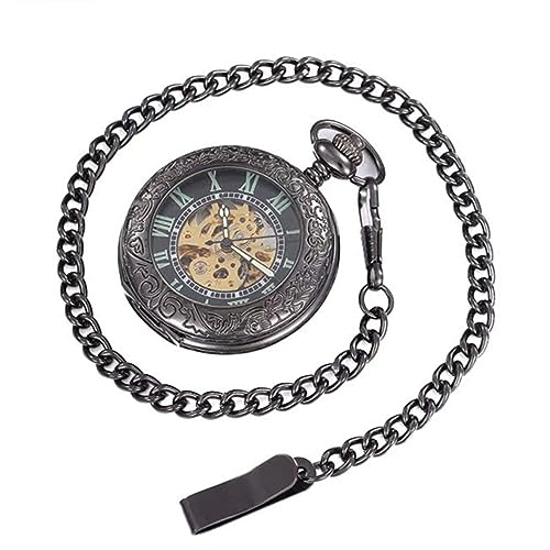 LVUNZJCA Herren-Taschenuhr Mechanische Uhr Taschenuhr Flip Cover Vintage Herren Damen für Geburtstag von LVUNZJCA