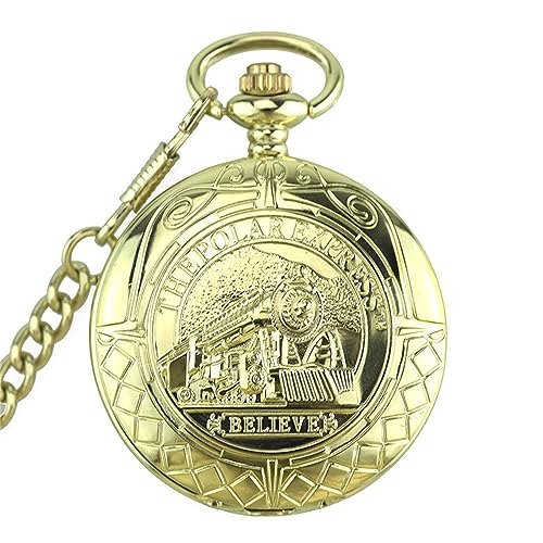 LVUNZJCA Herren-Taschenuhr Vintage mechanische Taschenuhr Retro Herren Damen ältere Uhr für Geburtstag(Farbe:Gold) von LVUNZJCA