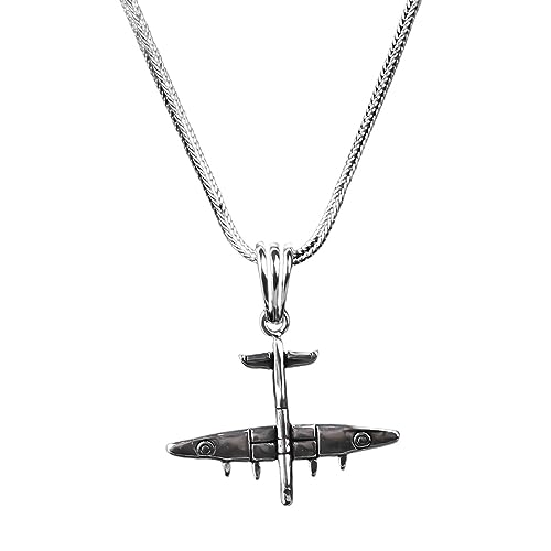 LVUNZJCA Hip Hop Halskette Halskette Herren Personalisierte Hip-Hop Flugzeug Hundert Student Anhänger Schmuck für Rapper Männer Frau von LVUNZJCA