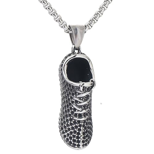 LVUNZJCA Hip Hop Halskette Halskette mit Anhänger aus Titanstahl for Laufschuhe für Rapper Männer Frau von LVUNZJCA