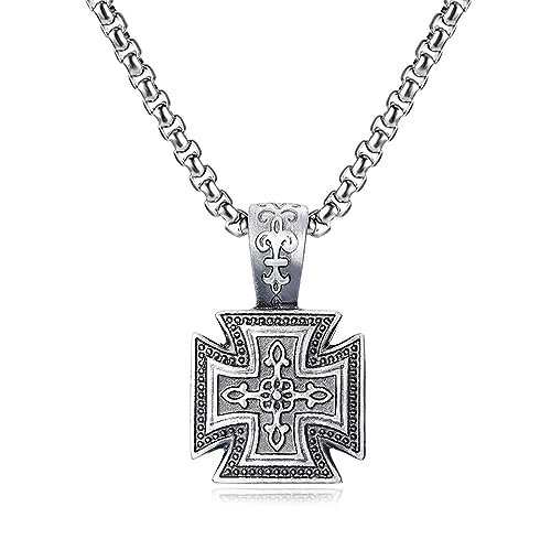 LVUNZJCA Hip Hop Halskette Halsketten mit Kreuzanhänger for Männer und Frauen, Retro-Hip-Hop, personalisierte Accessoires für Rapper Männer Frau von LVUNZJCA