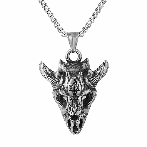 LVUNZJCA Hip Hop Halskette Herren-Halskette mit Totenkopf-Anhänger, Stier, Tier-Anhänger, personalisierbar, Hip-Hop-Zubehör für Rapper Männer Frau LVUNZJCA Hip Hop Halskette Herren-Halskette mit Totenkopf-Anhänger, Stier, Tier-Anhänger, personalisierbar, Hip-Hop-Zubehör für Rapper Männer Frau von LVUNZJCA