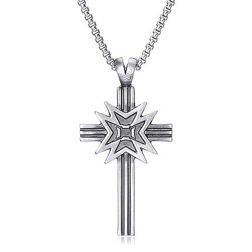 LVUNZJCA Hip Hop Halskette Herren Kreuz Anhänger Pullover Kette Hip Hop Halskette Zubehör Schmuck für Rapper Männer Frau von LVUNZJCA