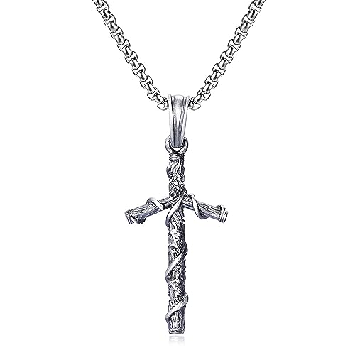 LVUNZJCA Hip Hop Halskette Herren Kreuz Schmuck Hip Hop Halskette Anhänger Zubehör für Rapper Männer Frau von LVUNZJCA