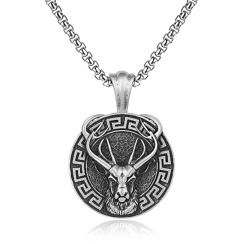LVUNZJCA Hip Hop Halskette Moose Vintage Festival Herren- und Damenschmuck Hip Hop Halskette Punk Zubehör für Rapper Männer Frau von LVUNZJCA