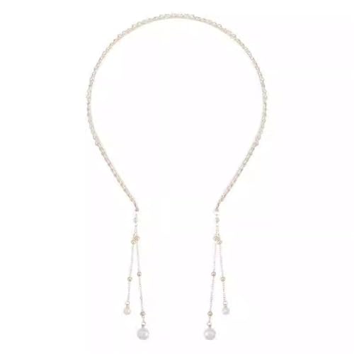 LVUNZJCA Quaste Kette Haarband Frauen Quaste Haarbänder Perlen Kopfschmuck Haarschmuck Kopfbedeckung für Damen von LVUNZJCA