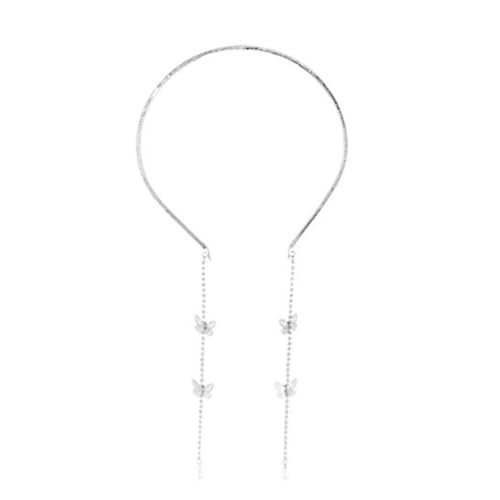 LVUNZJCA Quaste Kette Haarband Perlen-Haarbänder for Damen, Quasten-Haarbänder Kopfbedeckung für Damen von LVUNZJCA