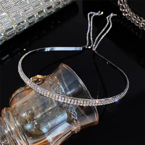 LVUNZJCA Quaste Kette Haarband Weibliches Volldiamant-Kristall-Temperament-Stirnband Kopfbedeckung für Damen(Style 2) von LVUNZJCA
