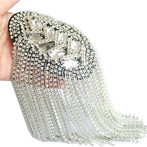 LVUNZJCA Schulterklappe 2 Stück Kette Quaste Patch Umhängetasche Fall Perle Schulter Blume für Männer Frauen von LVUNZJCA