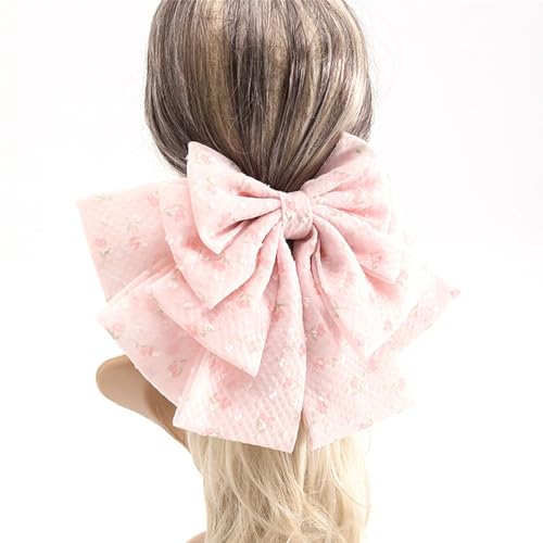 Schleife Haarspangen Chiffon große Schleife Haarspangen Haar Haarnadel Feder Clip für Geburtstagsfeier Schleife Haarspangen Chiffon große Schleife Haarspangen Haar Haarnadel Feder Clip für Geburtstagsfeier von LVUNZJCA