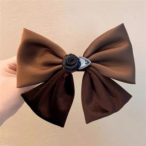 Schleife Haarspangen Haarspangen im Vintage-Stil for Damen, Satinschleife für Geburtstagsfeier(Braun) von LVUNZJCA