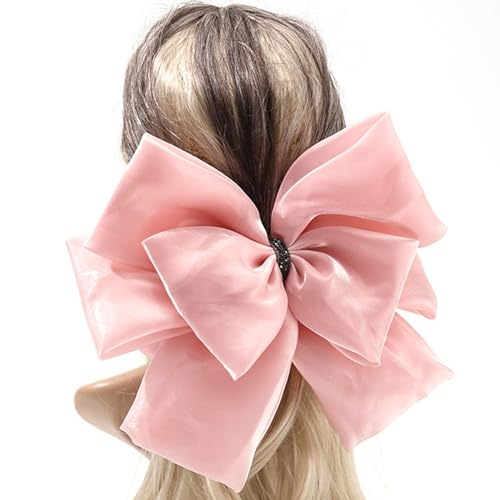 Schleife Haarspangen Sommer große Schleife Haarnadel Strass Haar Satin Feder Clip für Geburtstagsfeier von LVUNZJCA