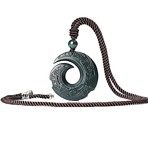 LVYAN Halskette mit Anhänger aus Jade Hetian Schmuck aus Jade für Herren Geschenk Halskette mit Anhänger Glücksbringer buddhistisch LVYAN Halskette mit Anhänger aus Jade Hetian Schmuck aus Jade für Herren Geschenk Halskette mit Anhänger Glücksbringer buddhistisch von LVYAN