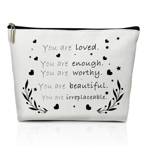 LWBEO Make-up-Tasche für Frauen, Geschenk für Kollegen, Chef, Mutter, Ehefrau, Tochter, Freunde, Besties, Kosmetiktasche, Reise-Kulturbeutel, You Are Loved 17 von LWBEO