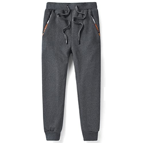 LWJBHSH Winter Thermohose Herren Übergröße Verdickte Fleece Gefütterte Warm Freizeit Sporthosen Jogginghose Winterhosen M-8XL (Color : Gray, Size : 7XL) von LWJBHSH