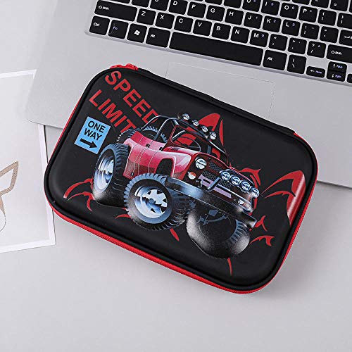 Federmäppchen Große Kapazität Schwarzes Auto Mäppchen Jungen Federtasche Federmappe,Stiftemäppchen, Make-Up Tasche für Schule & Büro Damen Mädchen von LWLFC