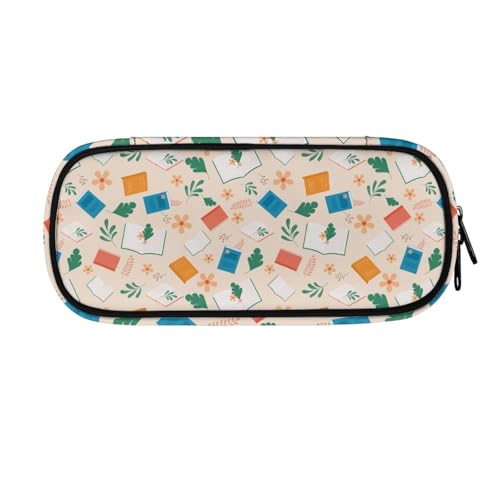 LWLFC Federmäppchen Bücher Mäppchen für Mädchen mit Großer Kapazität – 3-Lagiges Design, Mehrere Fächer, Reißverschluss – Ideal für Schule, College und Reise als Stiftebox von LWLFC