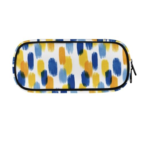 LWLFC Federmäppchen Gelb Mäppchen für Mädchen mit Großer Kapazität – 3-Lagiges Design, Mehrere Fächer, Reißverschluss – Ideal für Schule, College und Reise als Stiftebox von LWLFC