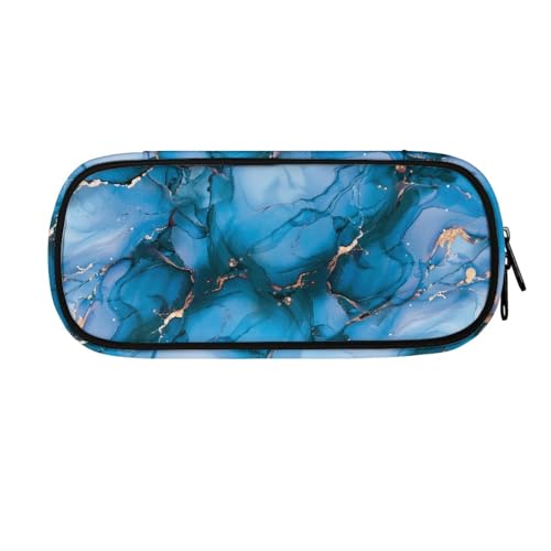 LWLFC Federmäppchen Große Kapazität Gradient Blau Mäppchen Jungen Federtasche Federmappe,Stiftemäppchen, Make-Up Tasche für Schule & Büro Damen Mädchen von LWLFC