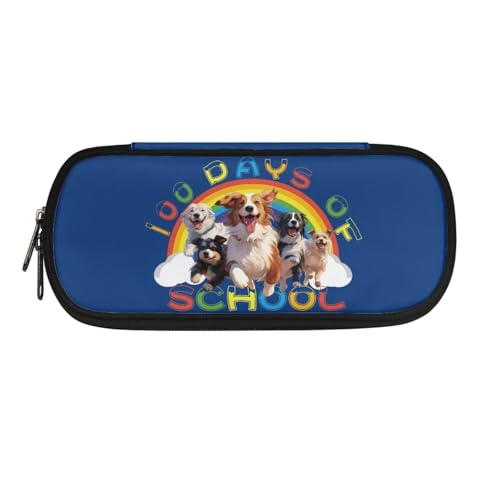 LWLFC Federmäppchen Haustiere Mäppchen für Mädchen mit Großer Kapazität – 3-Lagiges Design, Mehrere Fächer, Reißverschluss – Ideal für Schule, College und Reise als Stiftebox von LWLFC