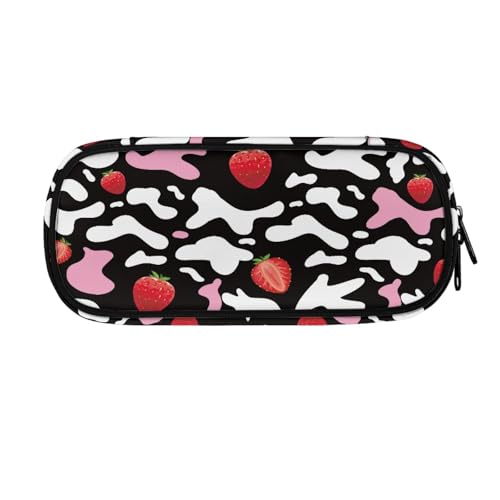 LWLFC Federmäppchen Schwarz Weiß Mäppchen für Mädchen mit Großer Kapazität – 3-Lagiges Design, Mehrere Fächer, Reißverschluss – Ideal für Schule, College und Reise als Stiftebox von LWLFC