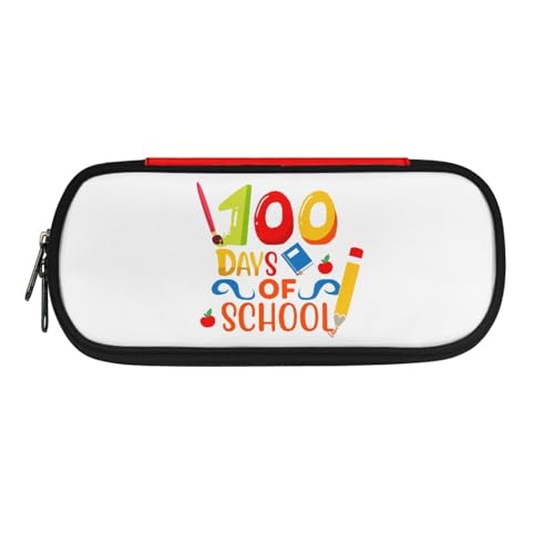 LWLFC Federmäppchen Weiß Und Rot Mäppchen für Mädchen mit Großer Kapazität – 3-Lagiges Design, Mehrere Fächer, Reißverschluss – Ideal für Schule, College und Reise als Stiftebox von LWLFC