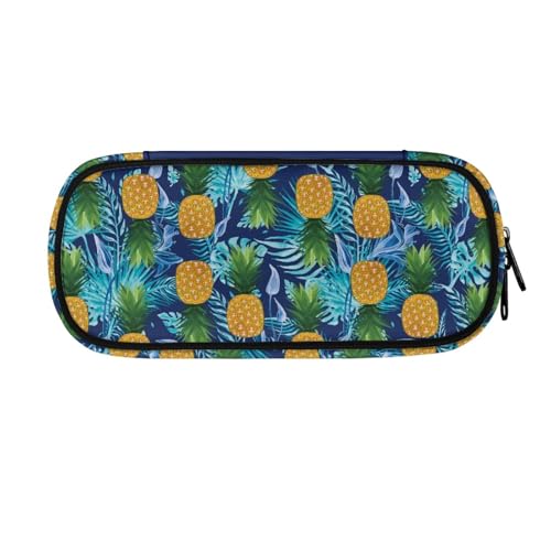 LWLFC Federmappe Jungen Ananas Mäppchen Großes Mädchen – Hochwertiges 3-Lagen-Design mit Mehreren Fächern und Reißverschluss für Stifte, Schulbedarf und Reise von LWLFC