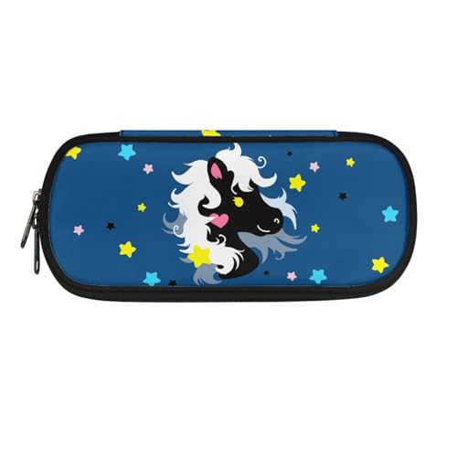 LWLFC Federmappe Jungen Blau Mäppchen Großes Mädchen – Hochwertiges 3-Lagen-Design mit Mehreren Fächern und Reißverschluss für Stifte, Schulbedarf und Reise von LWLFC