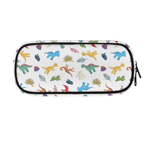 LWLFC Federmappe Jungen Dinosaurier Mäppchen Großes Mädchen – Hochwertiges 3-Lagen-Design mit Mehreren Fächern und Reißverschluss für Stifte, Schulbedarf und Reise von LWLFC